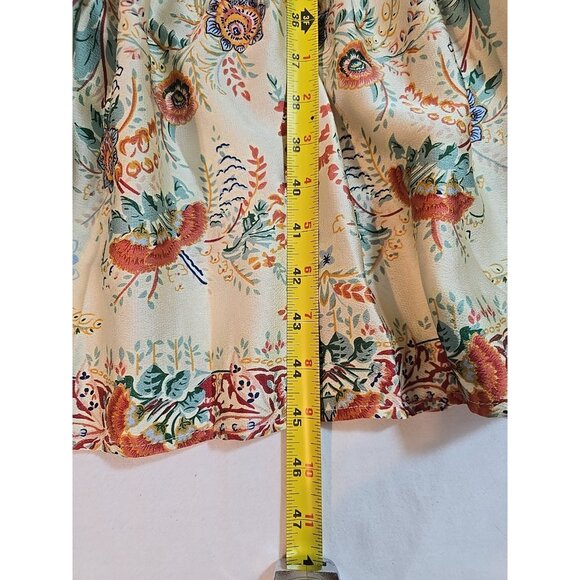 Umgee off the Shoulder 3/4 sleeve tiered vibrant print midi dress size M New - Picture 16 of 16